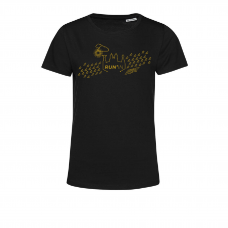 T-shirt A Run'in Reims LA REMOISE Noir Mixte